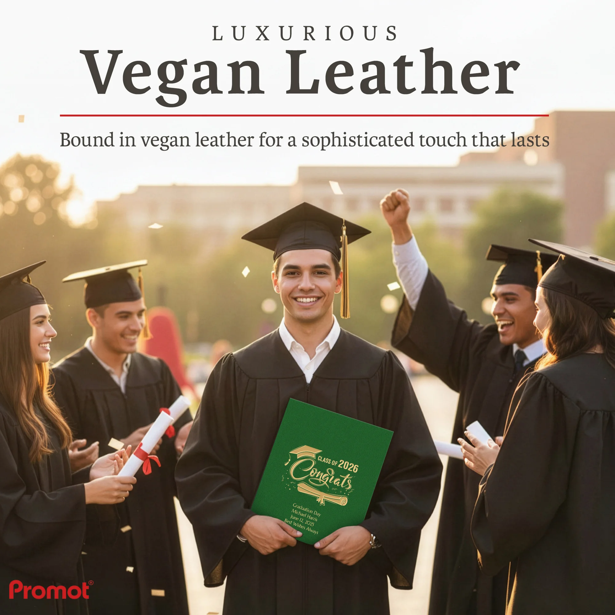 Personalized Graduation Party Guestbook- Class of 2026 (GREEN)